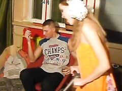 the amateur was sucked off by her captor in the homemade forced sex porn movie.